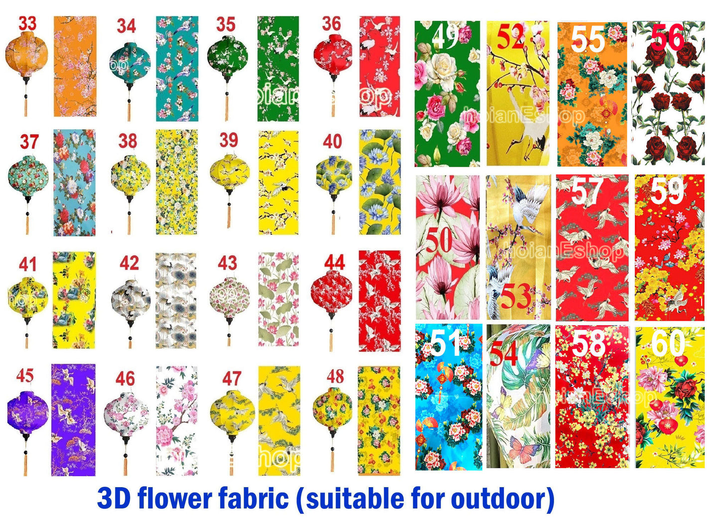 Set of 8 Hoi An bamboo silk lanterns 22cm - Mix shape and color - Personalization - Patio decoration - Wedding lanterns - Garden lanterns