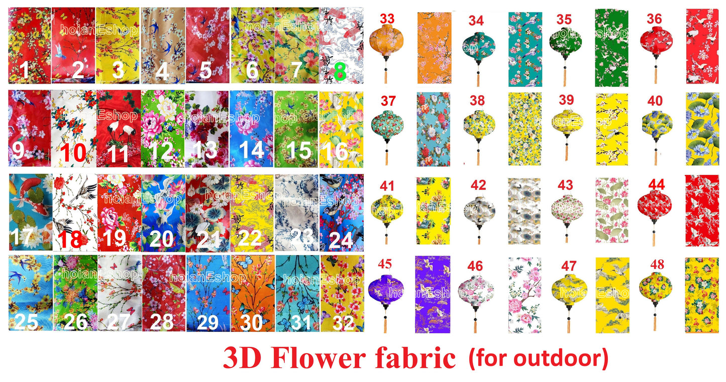 2 pcs 3D flower Silk Lanterns-35cm-bamboo lantern- Traditional Silk lantern-Wedding lantern-Garden lantern-Buyer choose shape and colors