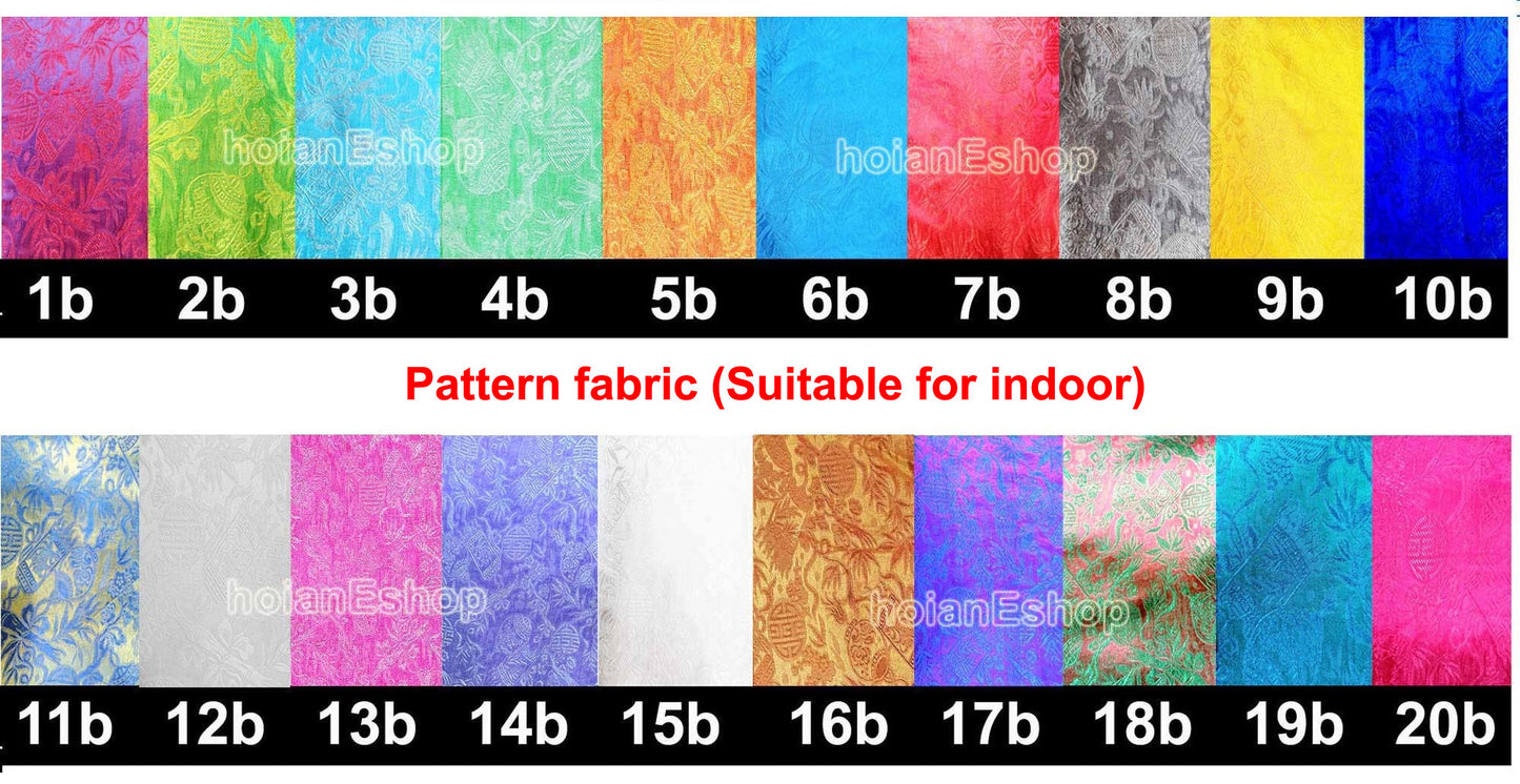 8 pcs Vietnamese Hoi An Silk Lanterns - Apricot flowers fabric - Cherry blossom fabric - New Year Decorations - TET Decorations