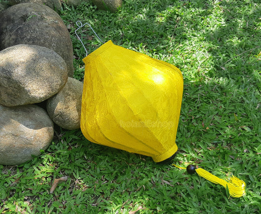 1 pcs Hoi An bamboo silk lanterns 55 cm for hotel decor garden decor balcony decor coffee shop decor garden decor ceiling light decor