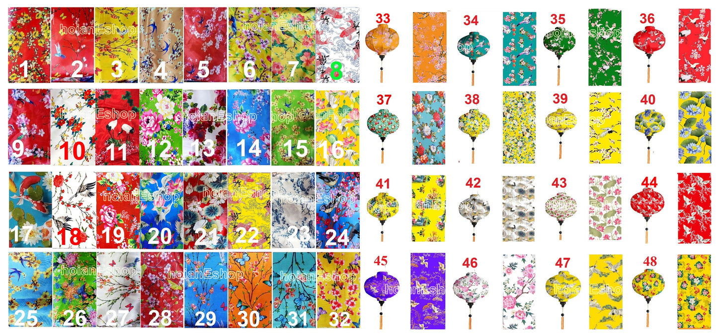 Set 6 pcs Vietnam silk lanterns for Christmas decorations New Year decorations Vietnamese traditional wedding - wholesale silk lanterns