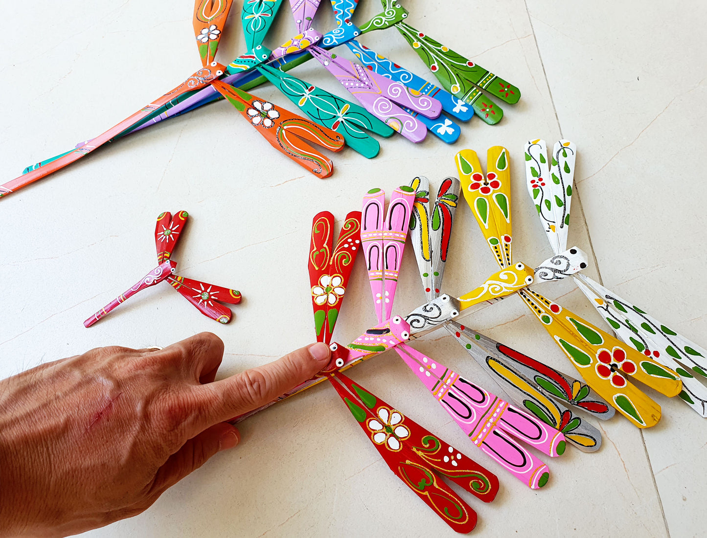 Set 500 pcs of 20cm bamboo dragonflies for Fabien