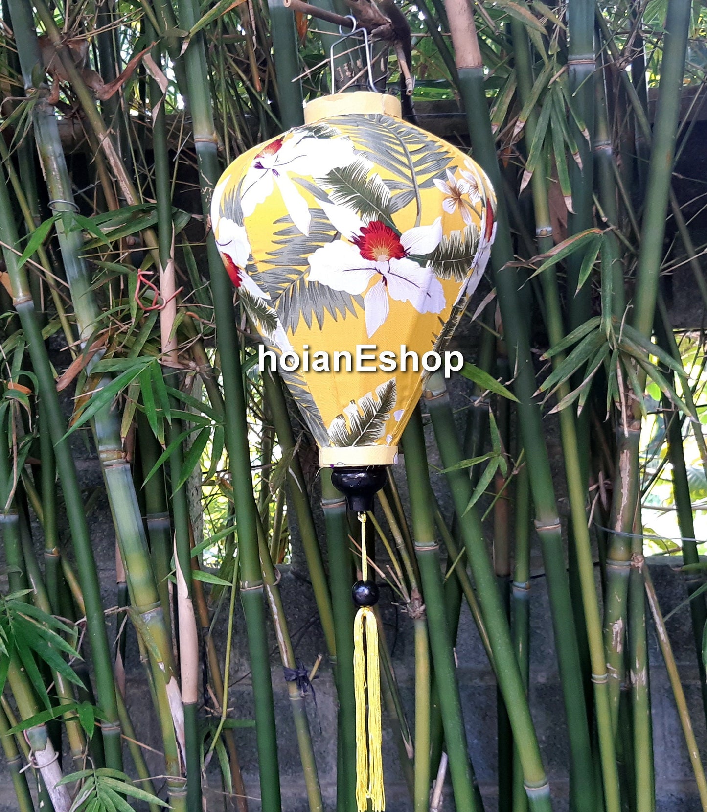 Lot of 20 pcs Hoi An silk lanterns 40cm with flower printing on fabric - silk lanterns for wedding decoration