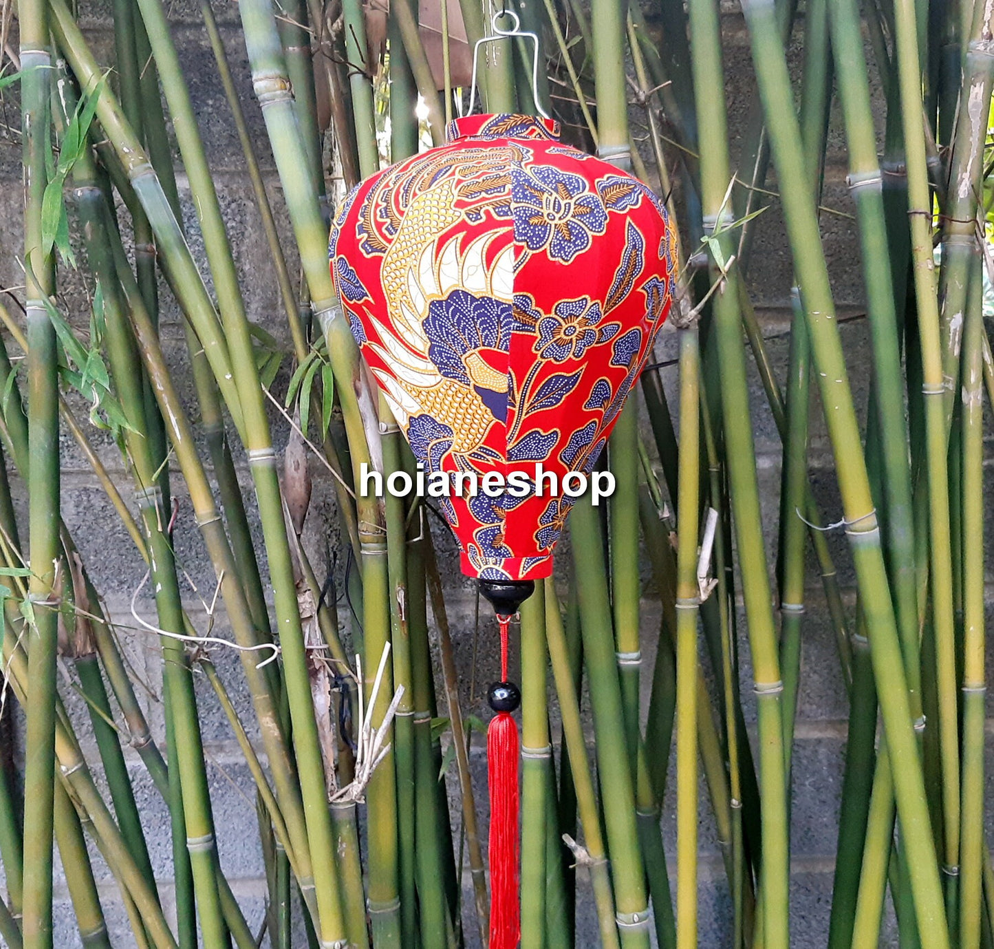 Set of 4 pcs 40cm bamboo silk lanterns- Hoi an silk lantern wedding decorations, wedding lantern decor, lanterns for wedding garden decor