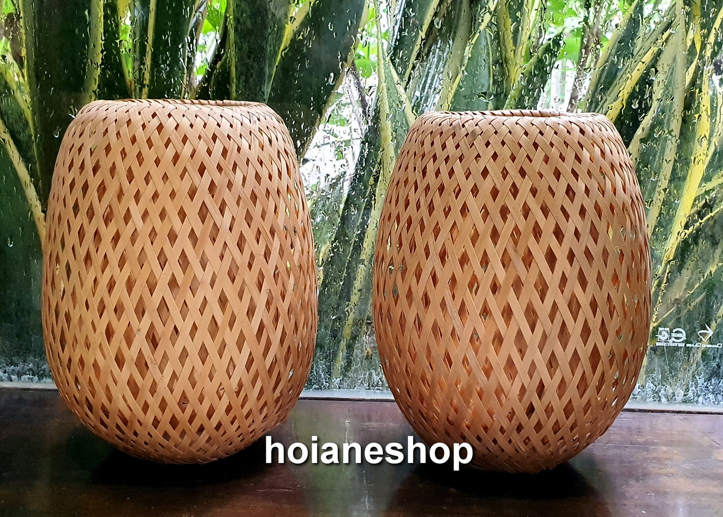 2 pcs Bamboo Lamp shade 20cm for Garden decoration home decoration interior decoration