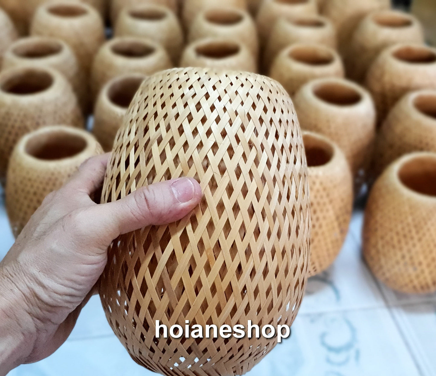 2 pcs Bamboo Lamp shade 20cm for Garden decoration home decoration interior decoration