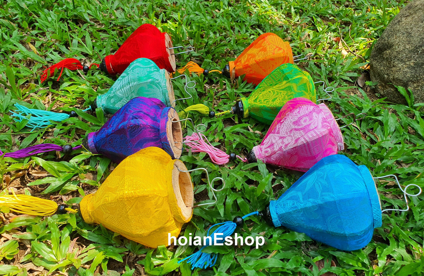 Set of 8 pcs of mini lanterns (10cm) - String lanterns for wedding decorations - wholesale lanterns
