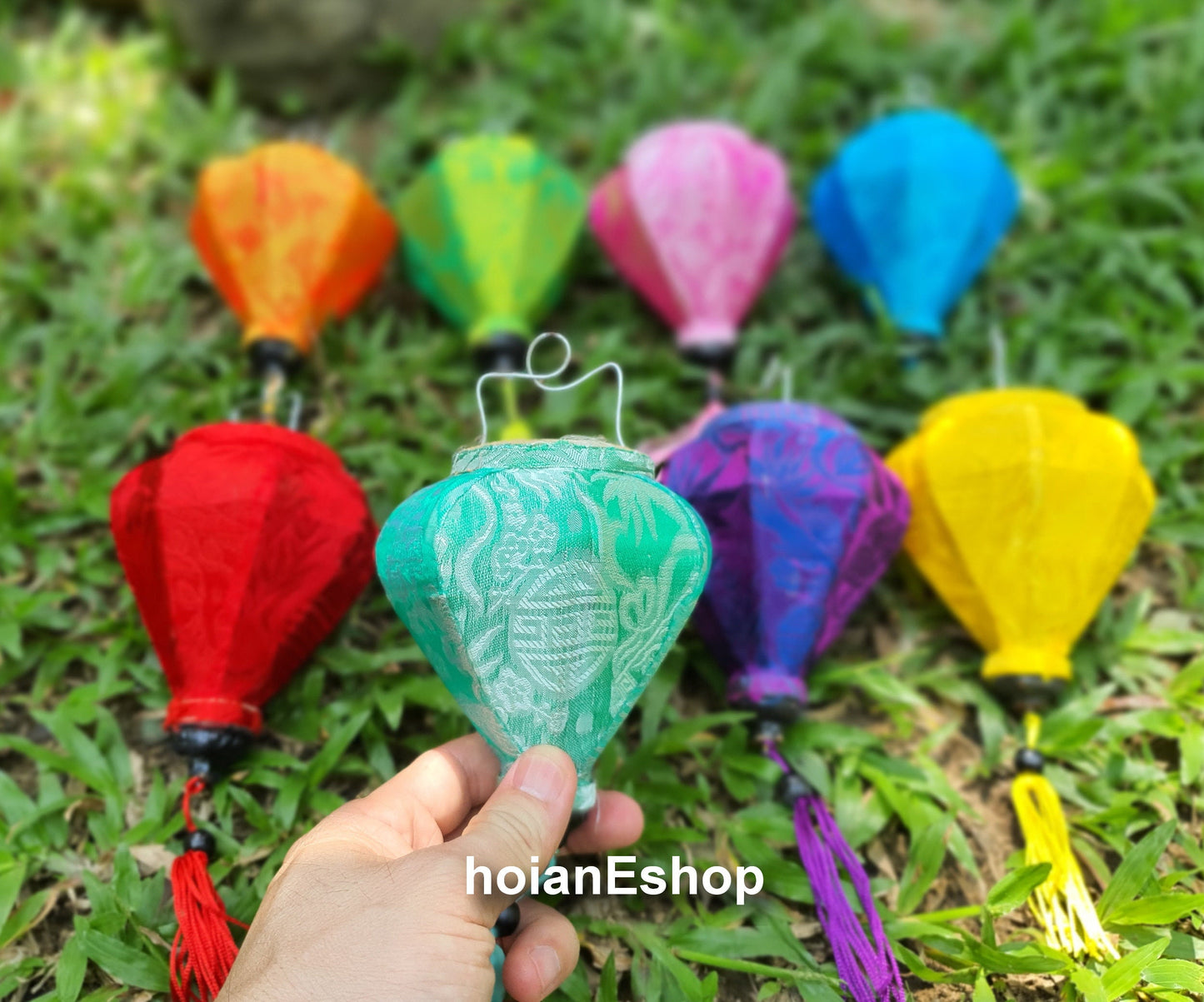 Set of 8 pcs of mini lanterns (10cm) - String lanterns for wedding decorations - wholesale lanterns