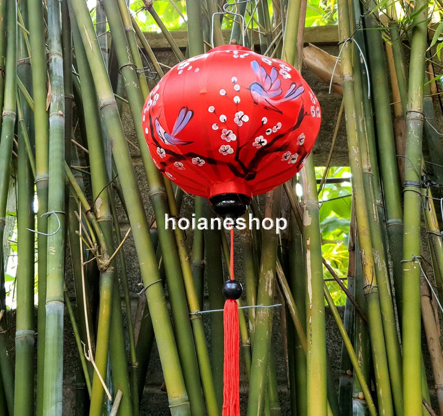 Personalise lanterns Set 50 pcs of 40cm hand painted birds and flowers on silk lanterns for wedding Outdoor party Garden Restaurant decor