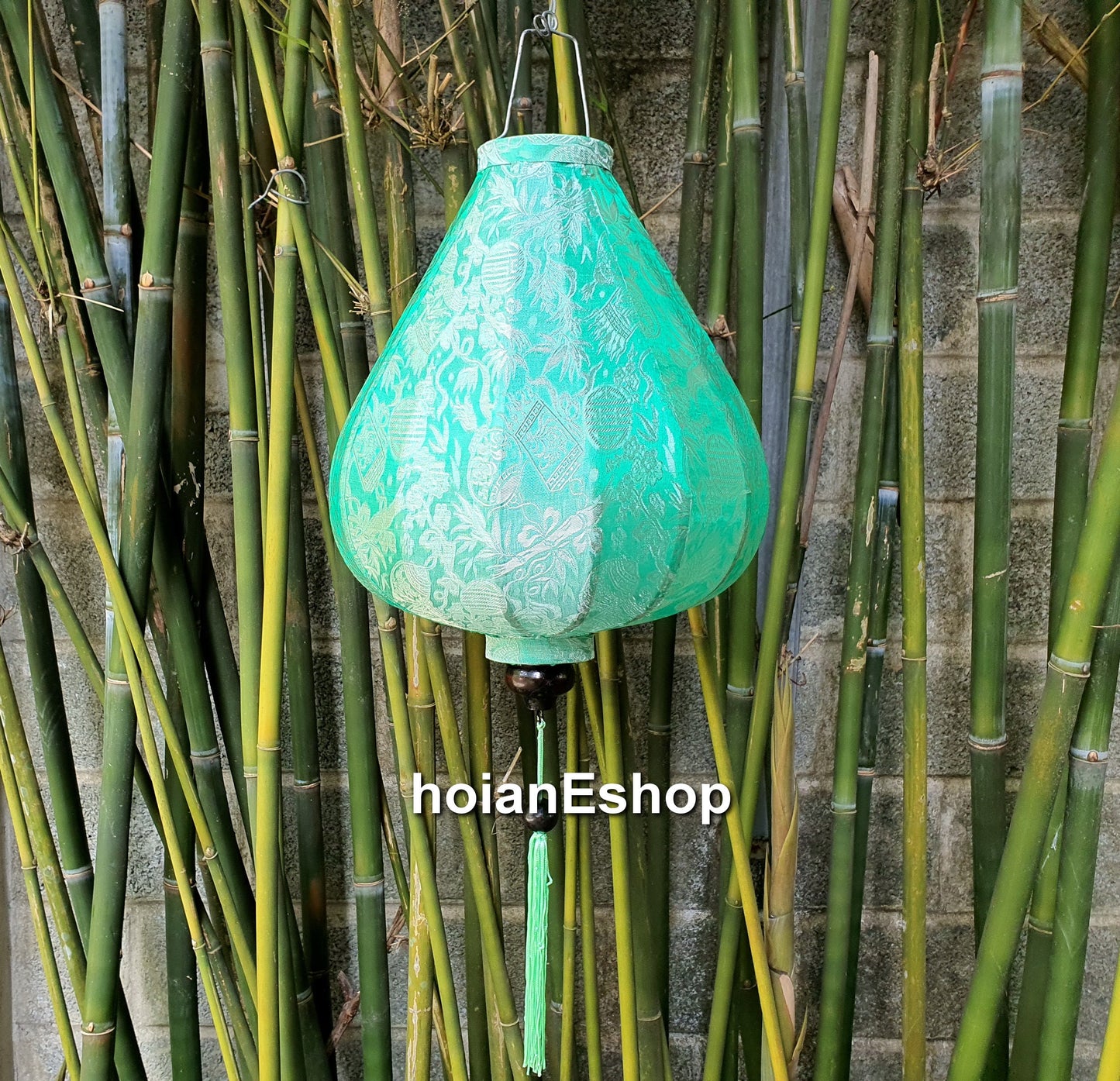 Set 4 pcs of 45cm Vietnam bamboo silk lanterns for balcony decor, garden decor, ceiling light decor, restaurant decor, wedding tent decor