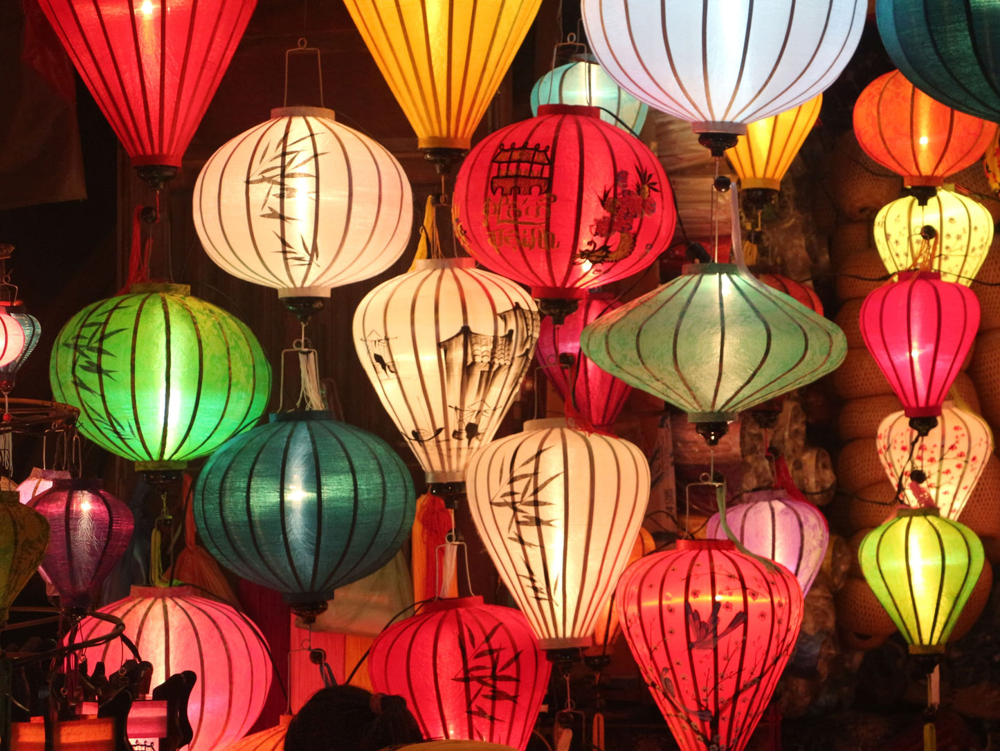 Set of 20 Vietnam silk lanterns (55cm) for wedding decor Garden lantern Ceiling light decor Wedding lantern - lanterns for Wedding tent