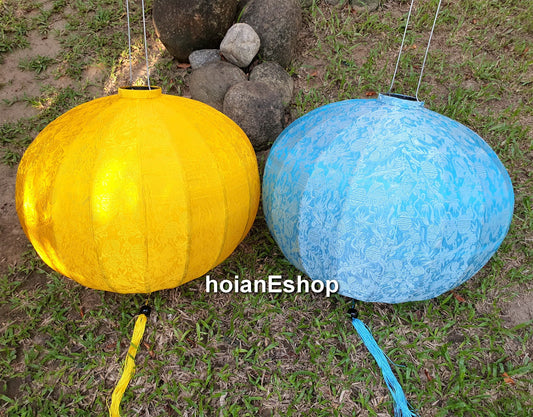 Set of 2 pcs Vietnamese silk lanterns 90cm, huge lanterns for wedding party decoration Big lanterns for events decoration, ceiling lights