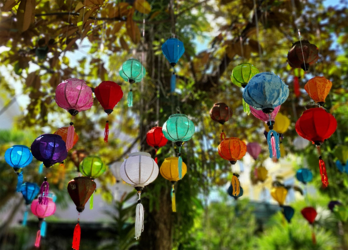 Set of 16 pcs mini silk lanterns 10cm - wedding lanterns- christmas decor, christmas gift, wedding planner, garden decor, gift for mom