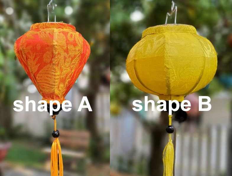Set of 24 Vietnamese silk lanterns 10cm for New year decor, Christmas tree decorations, wedding decor, garden decor home decor wedding gift