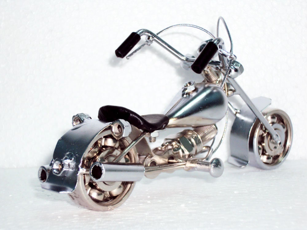 Hand-made metal art model of motorcycle for Christmas gift - Birthday gifts - Gifts for him - Gifts for dad - Gift for boy