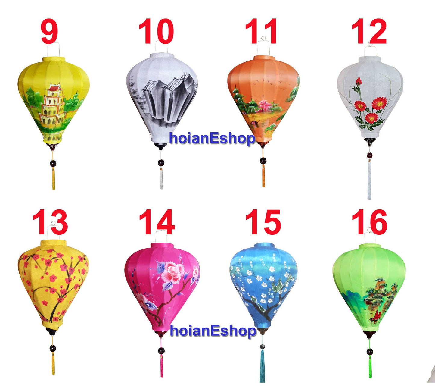 Set 2 pcs flower hoi an bamboo silk lanterns 55cm Lanterns for garden decor Outdoor Wedding decor Purple lanterns with flowers and birds