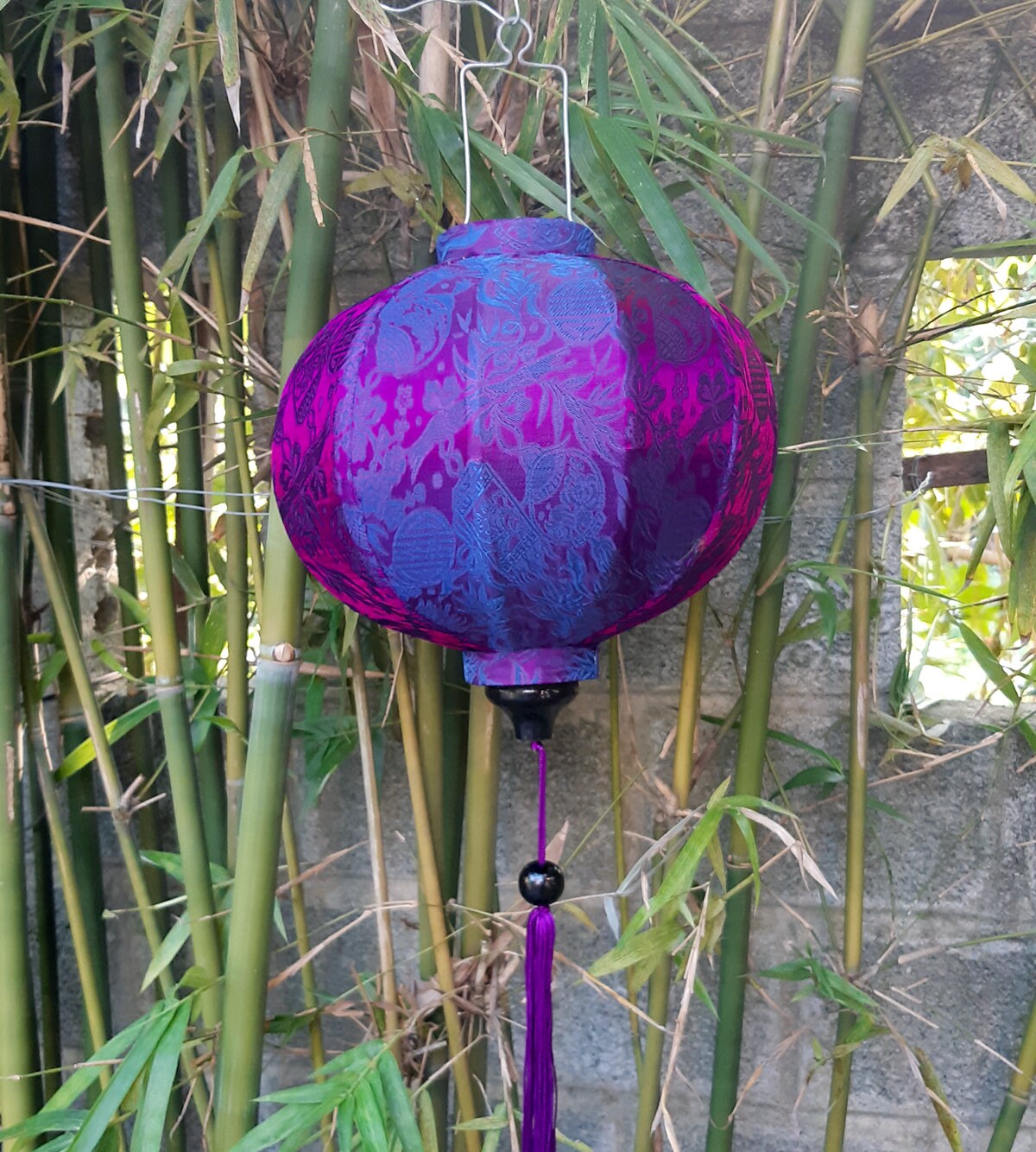 Set of 2 pcs vietnam bamboo silk lanterns for wedding decor-ceiling lantern-Art ceiling lamp-Home art decor-Garden decor-Wedding decor
