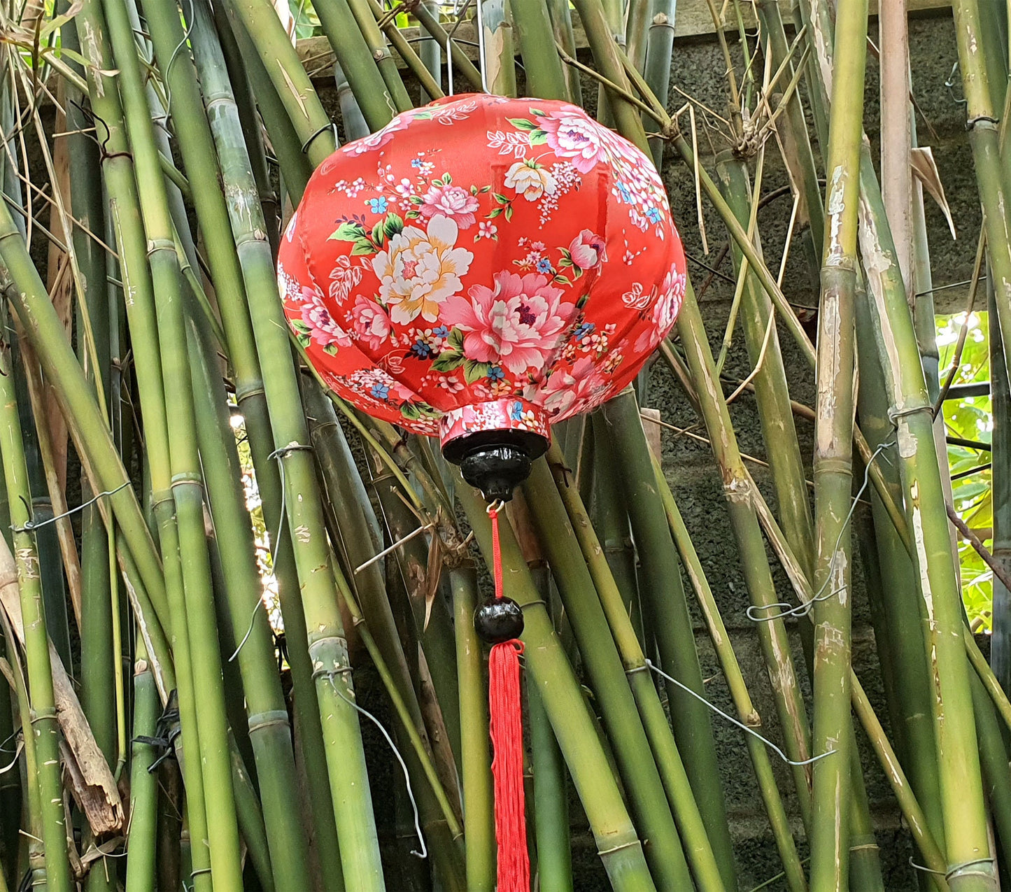 20 pcs of Vienamese Bamboo Silk Lanterns For Restaurant Decor Coffee Shop Decor Flower Lanterns