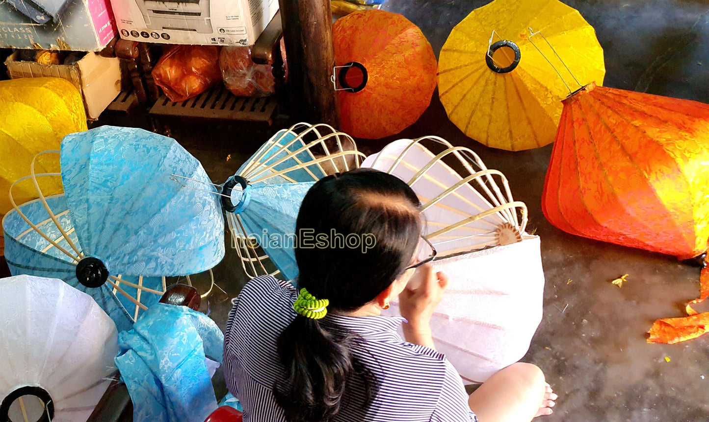 Set of 4 pcs large lanterns 90cm for Wedding party decoration - Hoi An silk lanterns for wedding tent decor - Big lanterns decorative
