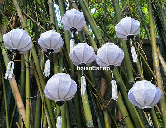 Mini String Lanterns for Christmas Tree decor Small lanterns for Garden decoration Vietnam Silk lanterns for Patio decorations (Set 16 pcs)