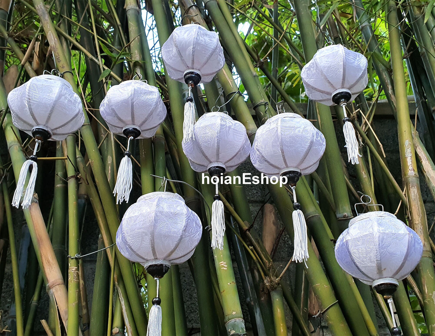 Mini String Lanterns for Christmas Tree decor Small lanterns for Garden decoration Vietnam Silk lanterns for Patio decorations (Set 24 pcs)