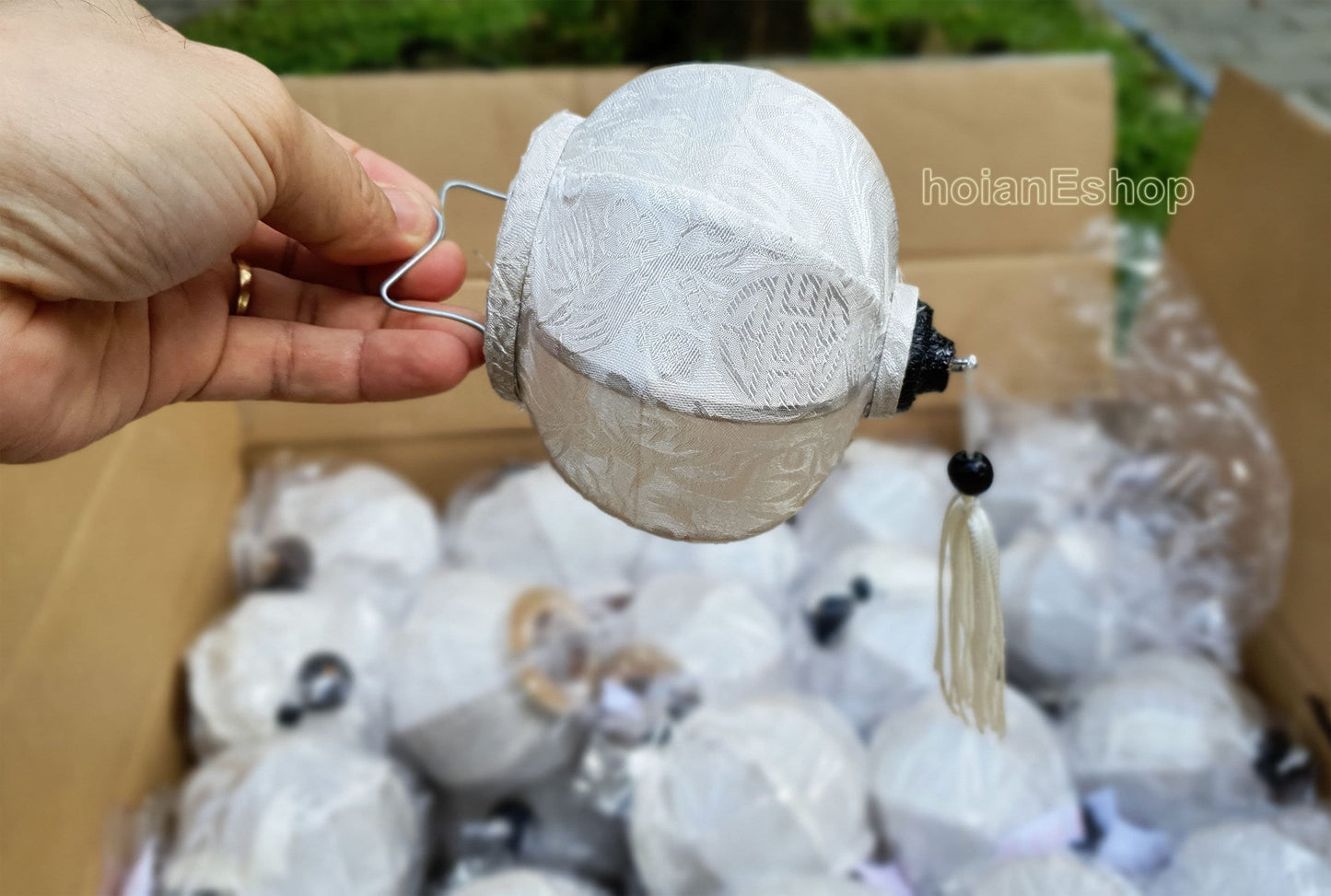 Mini String Lanterns for Christmas Tree decor Small lanterns for Garden decoration Vietnam Silk lanterns for Patio decorations (Set 16 pcs)