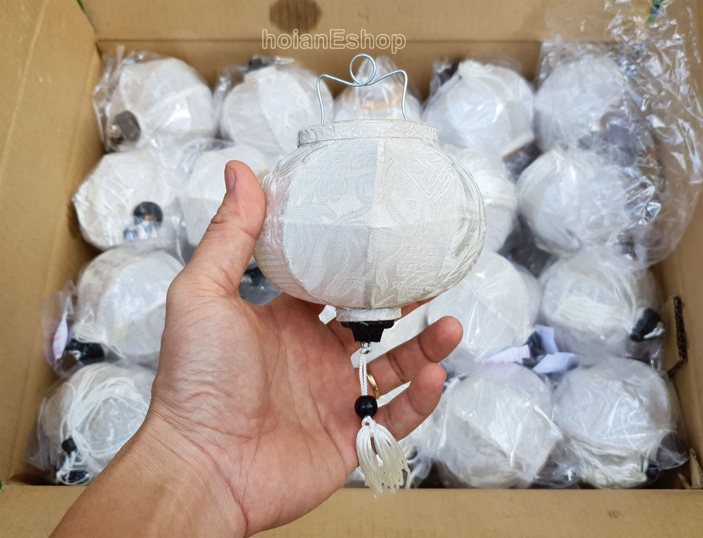 Mini String Lanterns for Christmas Tree decor Small lanterns for Garden decoration Vietnam Silk lanterns for Patio decorations (Set 24 pcs)
