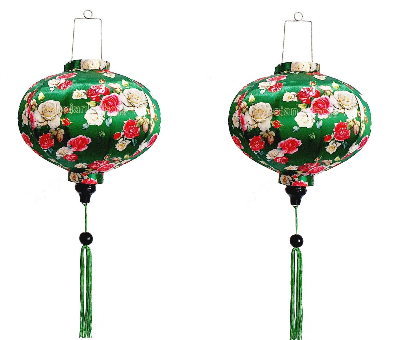 Set of 2 Vietnam silk lanterns 35cm - Mix shape and color - Personalization lanterns - Wedding lanterns - Garden lanterns