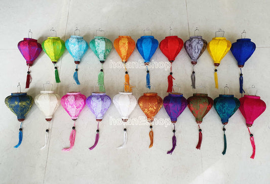 Set 20 String Mini Silk Lanterns 10cm with mix of 20 Colors for Wedding Party Decor Wedding Gifts Christmas gift, gift for baby girl