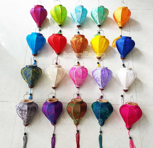 Set 20 String Mini Silk Lanterns 10cm with mix of 20 Colors for Wedding Party Decor Wedding Gifts Christmas gift, gift for baby girl