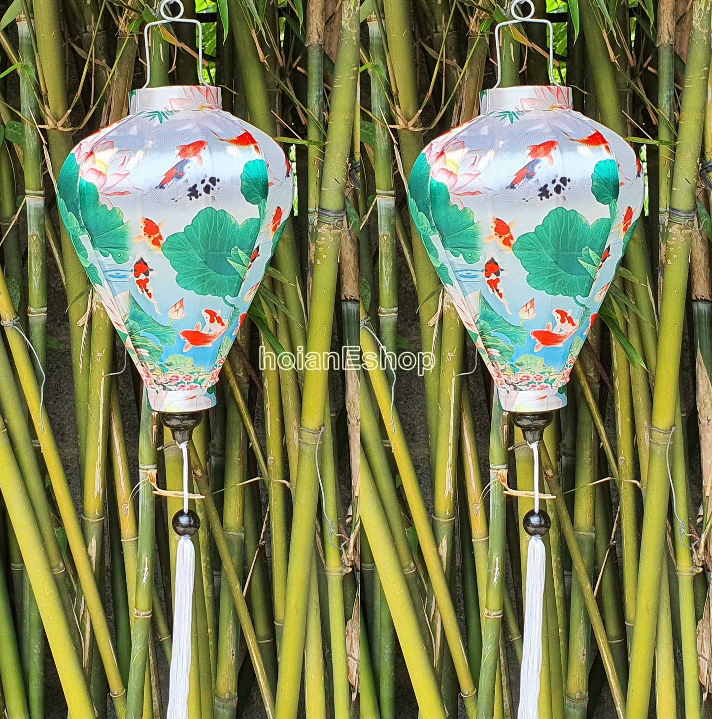 Set 2 Vietnam lanterns 35cm - New 3D flower fabric - Wedding lanterns - Restaurant lanterns - Buyer choose shape and color