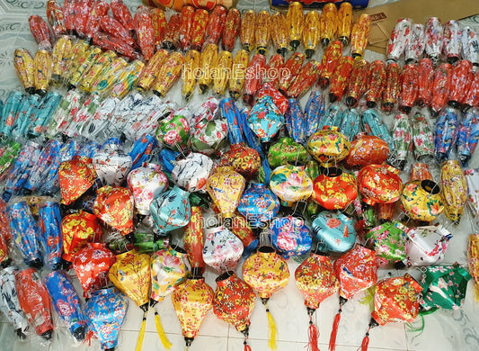 Set 100 pcs Small Silk Lanterns 22cm for Wedding Party Decoration, Festival Lanterns Mid Autumn Festival - Flower Lanterns for party Decor