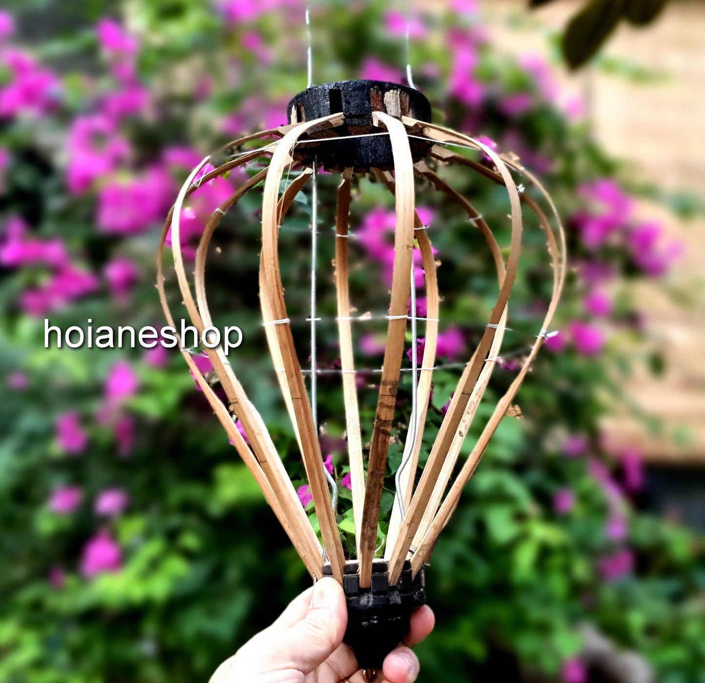 Set 8 pcs Vietnam lantern accessories for lantern making class - Lantern kit - Customize shape and colors (including bamboo frame, precut fabric, tassel)