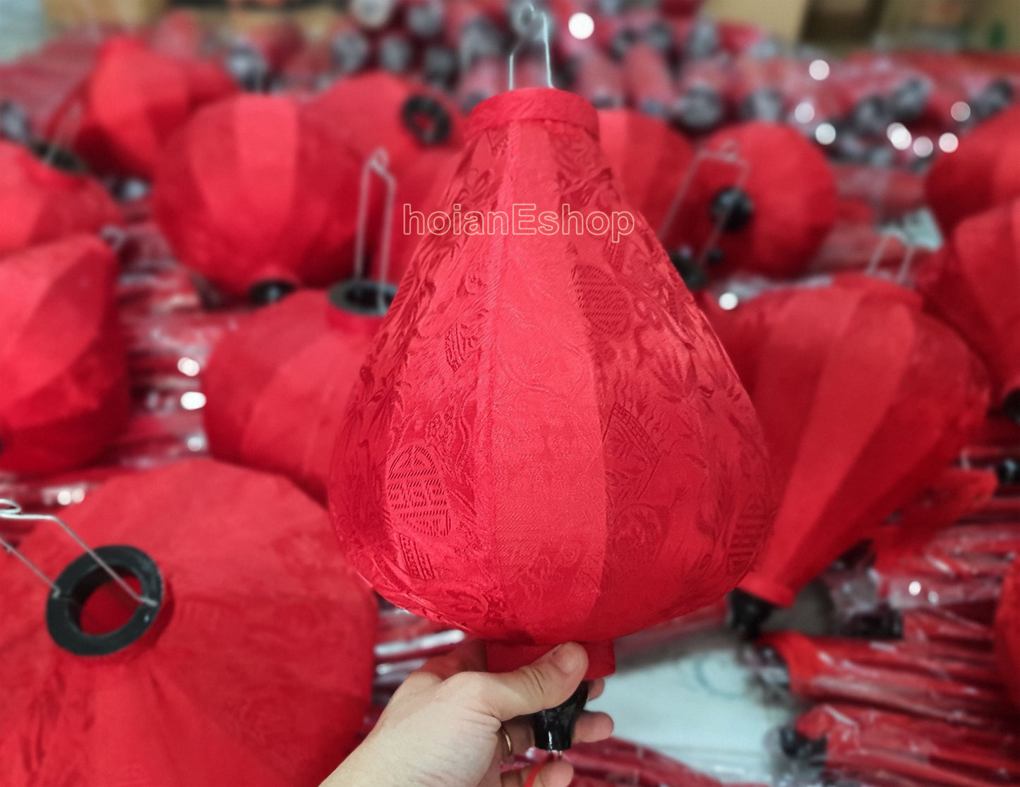 Set 50 pcs Vietnam Red silk lanterns for Wedding Party decoration Restaurant Decor Hotel decor Garden decor Tent decor