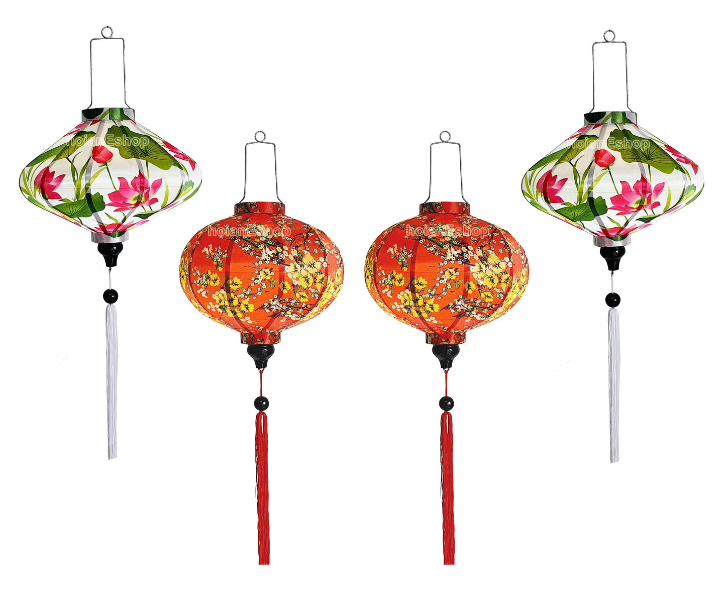 Vietnamese lanterns 35cm - Waterproof lanterns - Customized order - Wedding decoration - Garden decoration - Lantern outdoor - Set 4 pcs