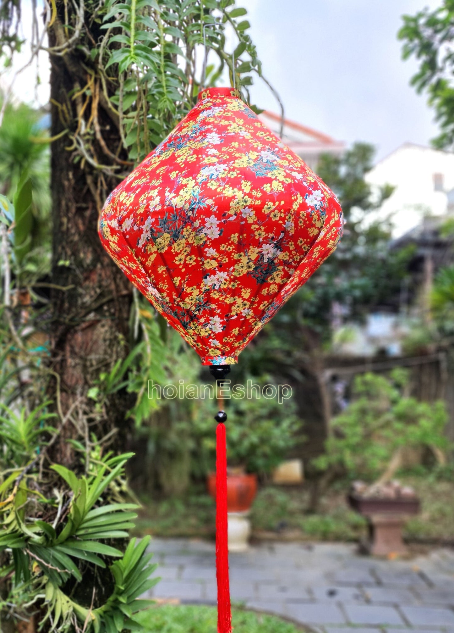 2 Big Silk Lanterns for Wedding Garden Decoration - Restaurant decor - Lunar New Year Decor - Ceiling Decoration