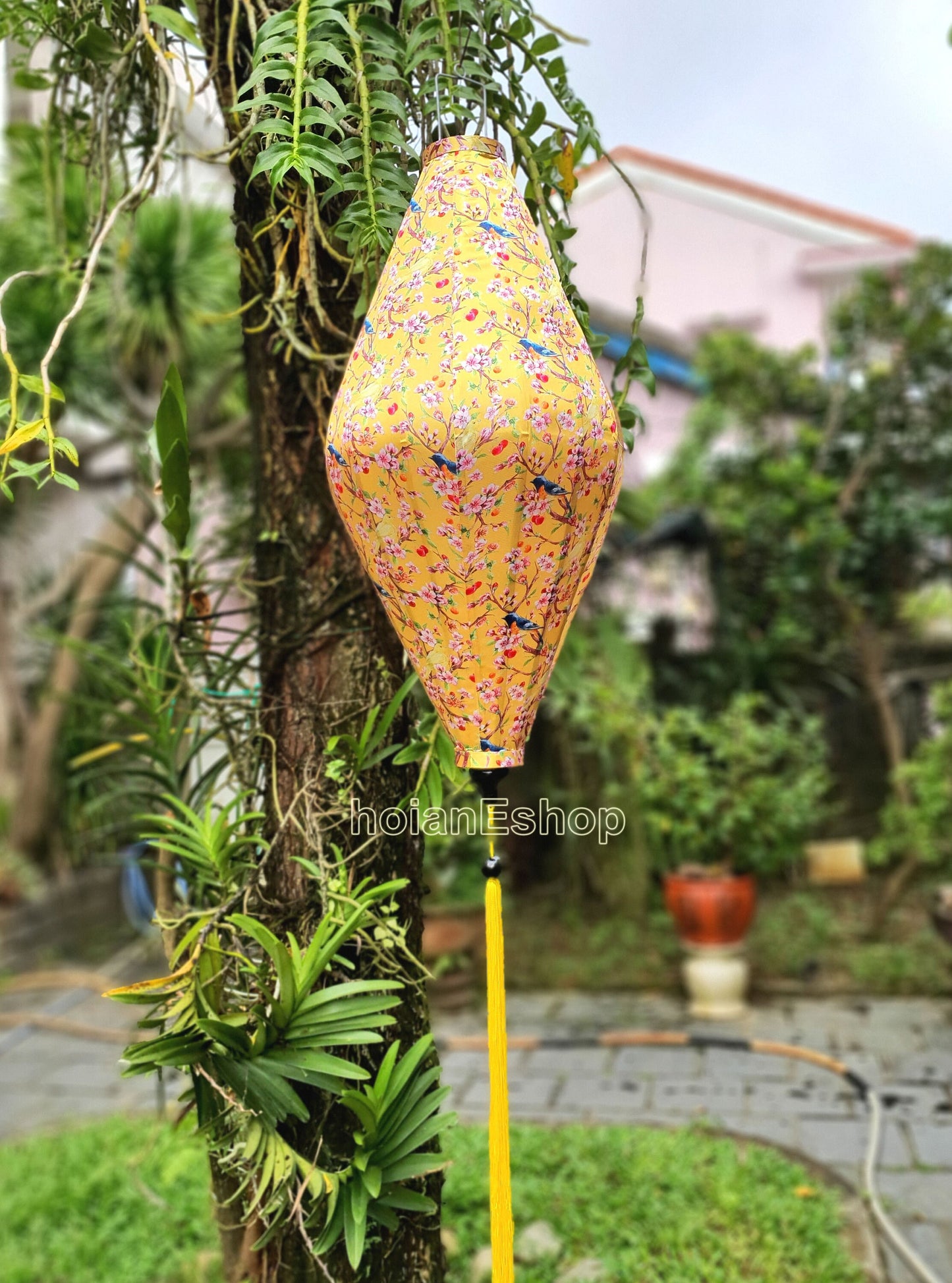 2 Vietnamese Hoi An Silk Lanterns for Wedding Party Decoration - Big lanterns for Restaurant decor - Large lanterns for Ceiling Decoration