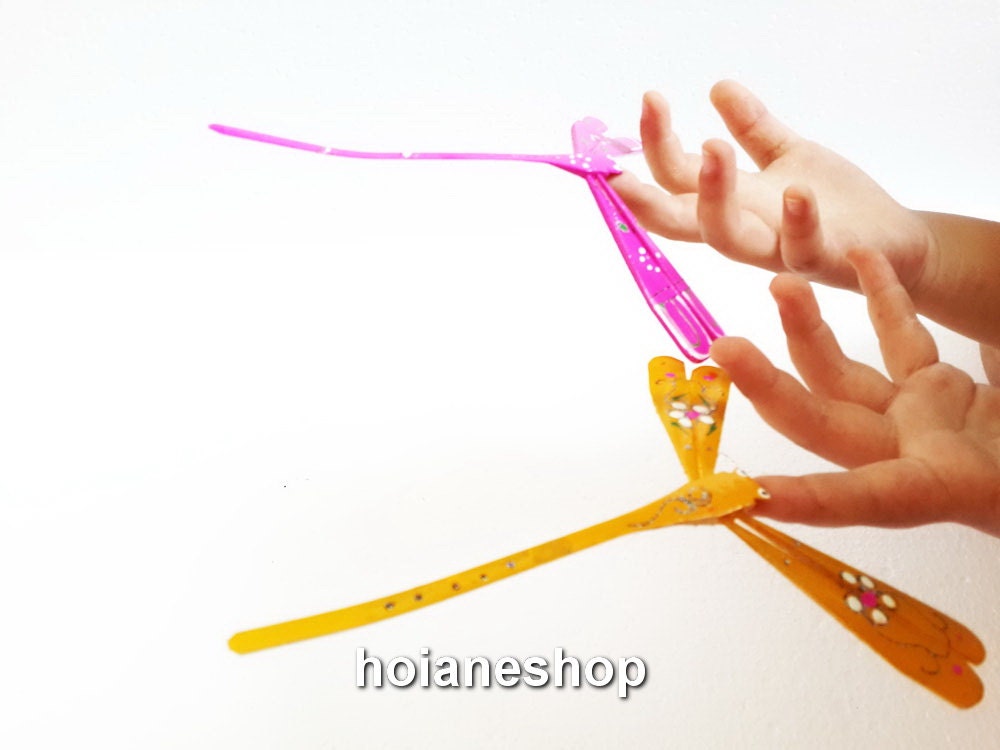 Set 40 pcs Self Balancing Bamboo Dragonfly (4.7'') for children gift, wedding gifts, birthday gifts, gifts for mom, gifts for baby