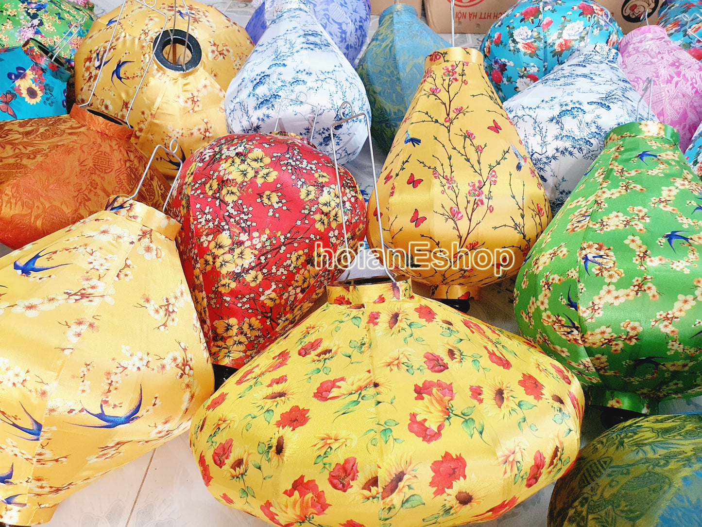 Set 30 pcs Flower Silk Lanterns 45cm for Restaurant Decorations Spa Lobby Decoration Wedding Tent Decorations