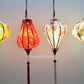 Set of 4 bamboo silk lanterns 35cm - Mix shape and color - Lantern for wedding - Wedding lighting ideas - Home front door decoration