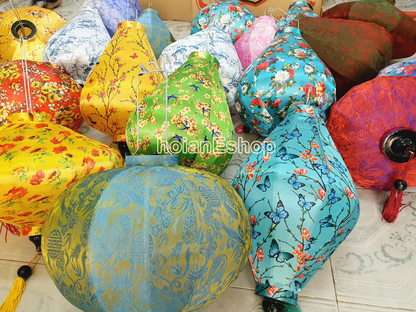 Set 30 pcs Flower Silk Lanterns 45cm for Restaurant Decorations Spa Lobby Decoration Wedding Tent Decorations