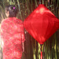 Vietnamese silk lantern 40''(100cm) for wedding events decoration - Hoi An big silk lanterns