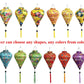 Set 16 Hoi An Traditional silk lanterns 35cm for Restaurant decorations Wedding decorations Outdoor Party decor Porch decor