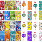 Set 4 Waterproof Silk Lanterns for Weddings, New Year Decorations, Christmas Tree decorations
