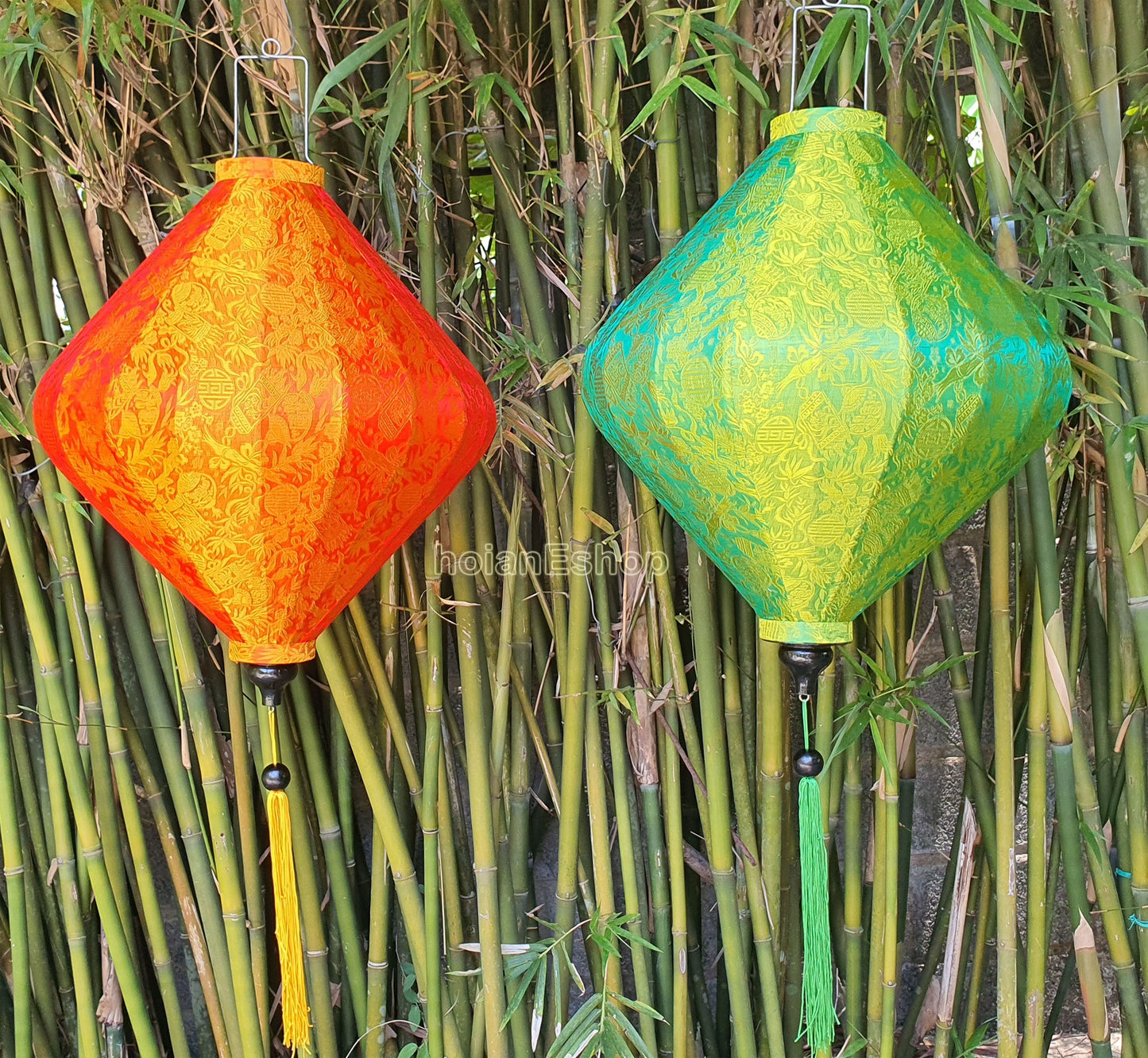 Silk Lanterns - Large 26'' Size: Set 2 pcs lanterns - Create a Warm Ambiance for Home decor