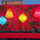 Set 4 Big Silk Lanterns for Wedding Events Decoration - 66cm Vietnamese Silk Lanterns for Wedding Decor - Outdoor Party Garden Decorations