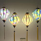 Silk lanterns for New Year Decorations Bamboo Lanterns for Christmas Tree decorations Personalization lanterns for Wedding - Set 4 PCS