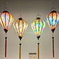 Silk lanterns for New Year Decorations Bamboo Lanterns for Christmas Tree decorations Personalization lanterns for Wedding - Set 4 PCS