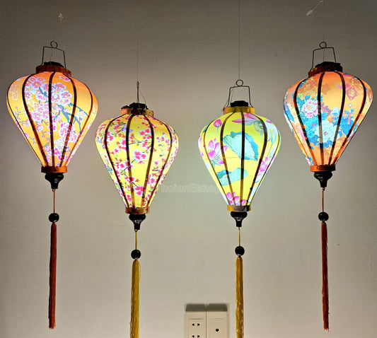 Vietnamese lanterns 35cm for TET decor - Waterproof lanterns - Personalization lanterns - Wedding decoration -Garden decoration -Set 4 pcs