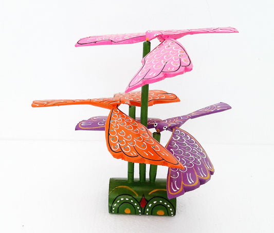 Lot of 10 pcs Balancing Bamboo Birds - Hand painted with many colors - Wedding gifts, gifts for him, gifts for mom, gifts for baby